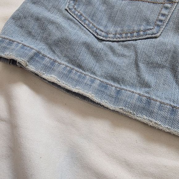 VTG 90s American Eagle Distressed Denim Mini Skirt Size 10 Dated 1999 - Picture 8 of 15